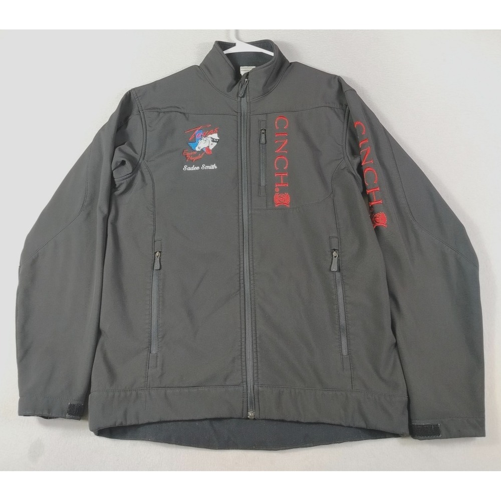 Cinch Jacket Mens Small Black Softshell Texas Equine Hospital Western Riding